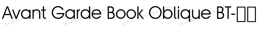 Avant Garde Book Oblique BT字体转换